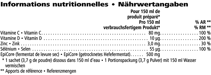 Nährwerte Immune Booster – Immuunsysteem Ondersteuning (30 zakjes)