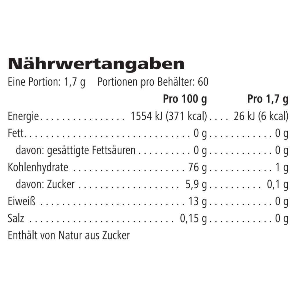 Nährwerte Herbalife Instant-Kräutergetränk mit Tee-Extrakten Mango-Drachenfrucht, 60 Portionen