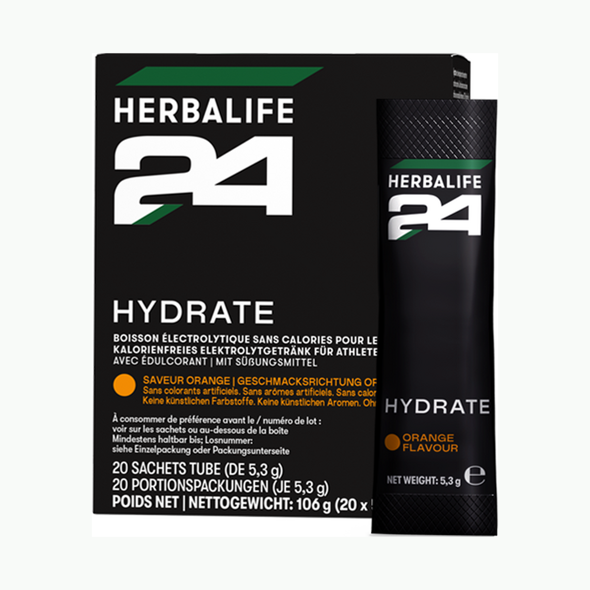 Herbalife H24 Hydrate, Orange. 20 Portionspackungen